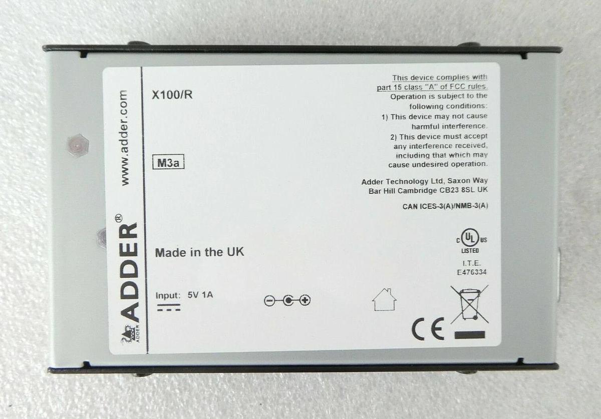 Used Adder X100/R ADDERLink Extender Receiver Reseller Lot of 4 New Surplus