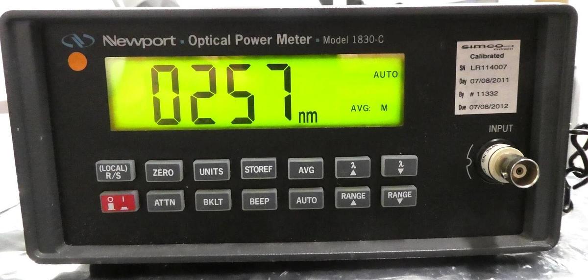 Used Newport 1830-C Dual Channel Optical Power Meter Module Working Surplus