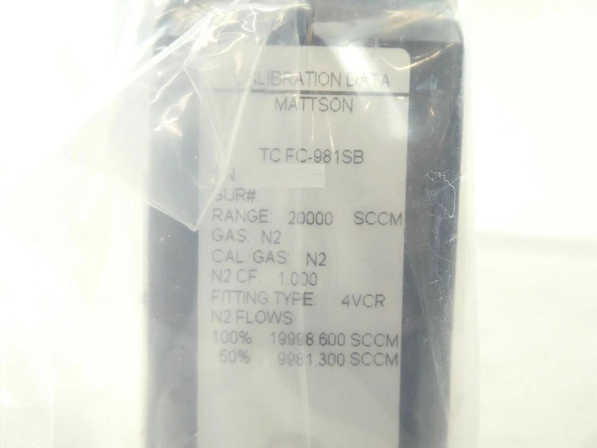 Aera TC FC-981SB Mass Flow Controller MFC Tylan Mattson 37100522 New Surplus