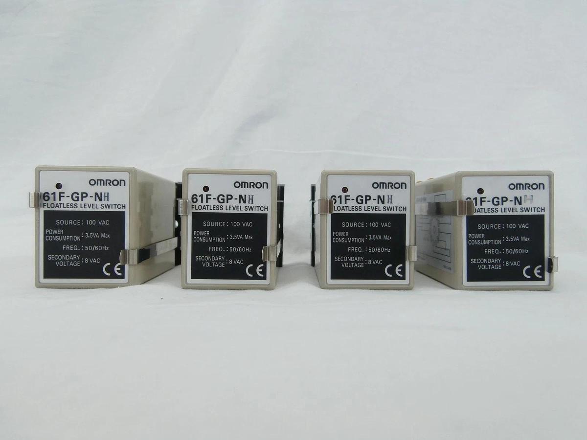 Used Omron 61F-GP-NH Floatless Level Switch with Socket Reseller Lot of 4 Used