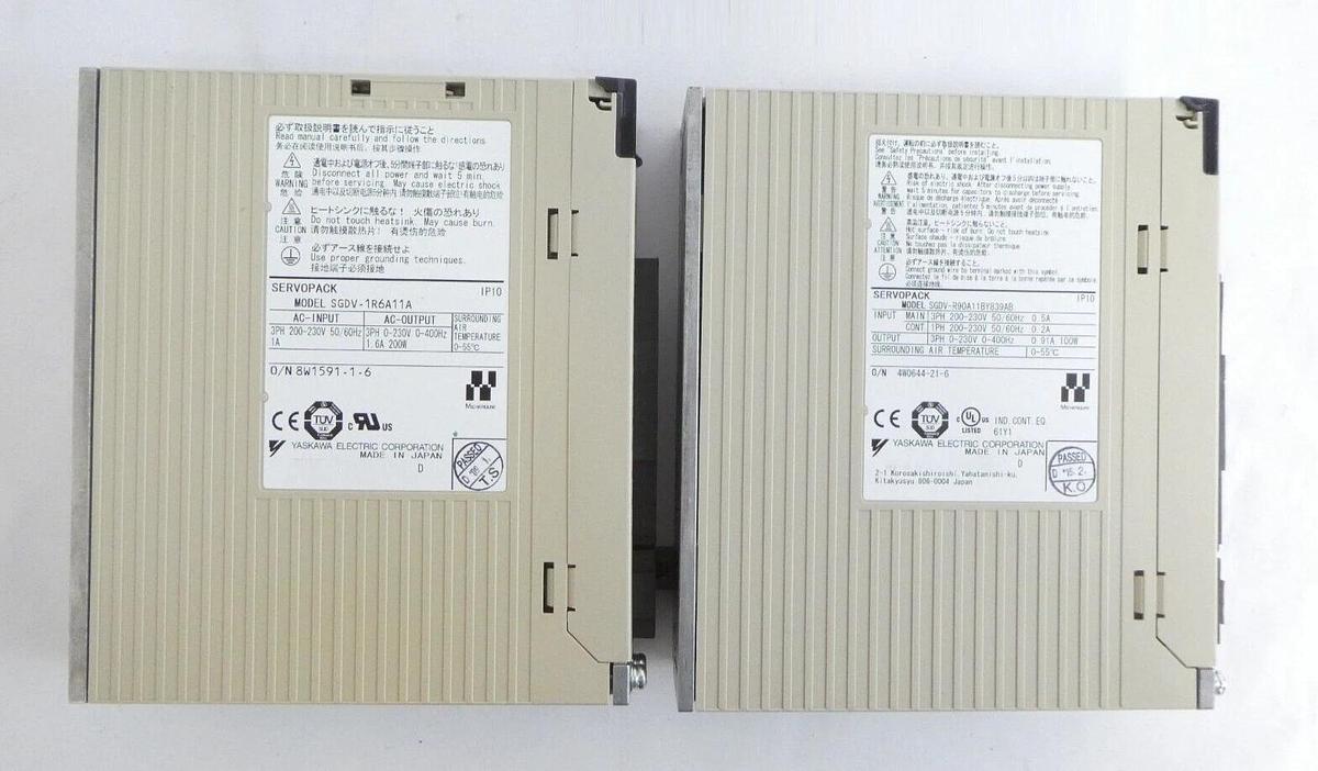 Used Yaskawa Electric SGDV-1R6A11 Servo Drive SERVOPACK Lot of 7 Working Surplus