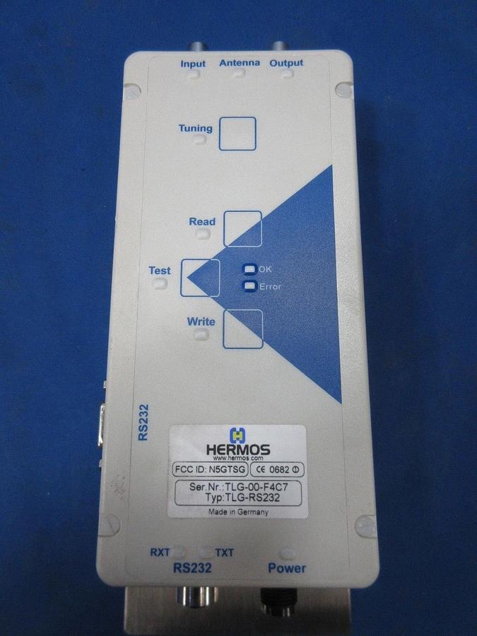 Used Hermos TLG-I1-1000-S0-00EB Transponder Set with Fixload-Antenna Working Spare