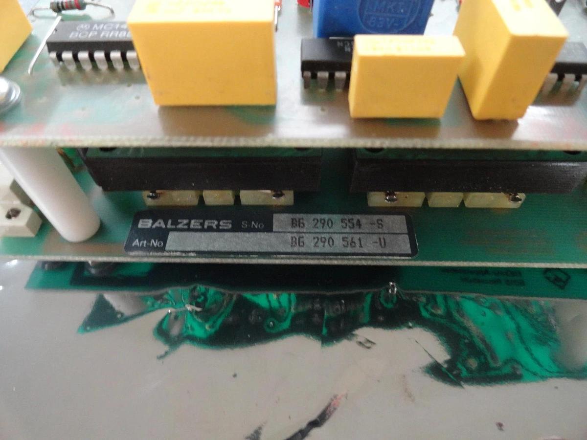 Used Balzers BG 290 561 U Transformer PCB Card BG 290 565 U Used Working
