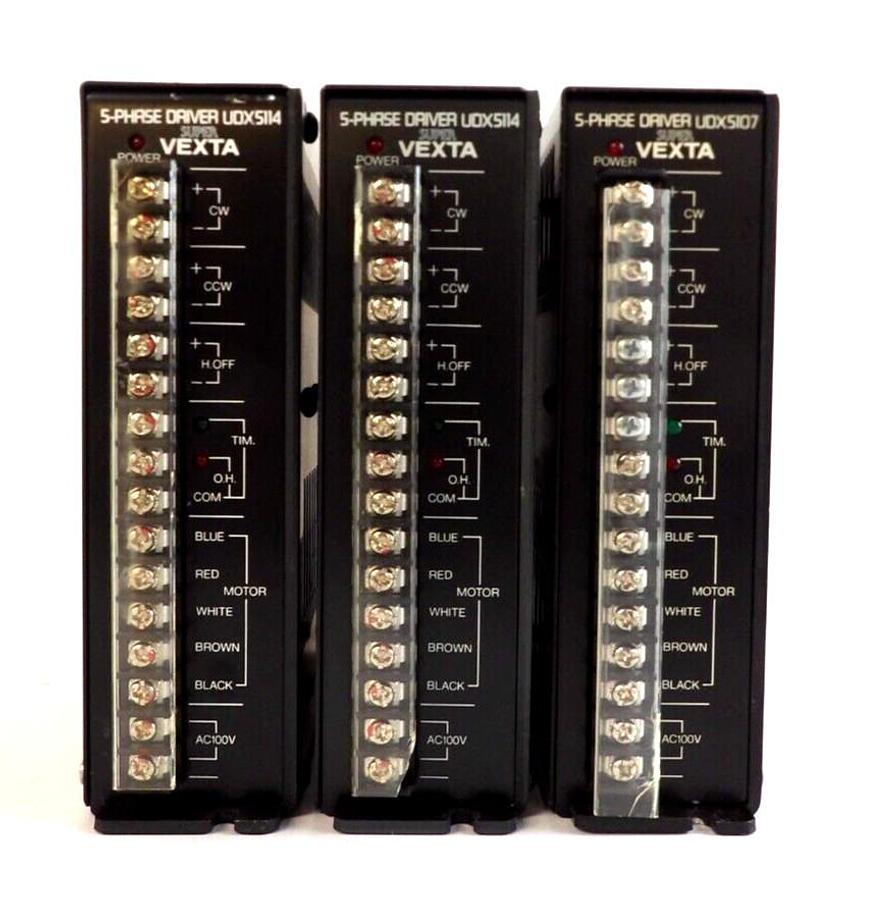 Used Oriental Motor UDX5114 UDX5107 5-Phase Driver Super VEXTA Lot of 3 Working