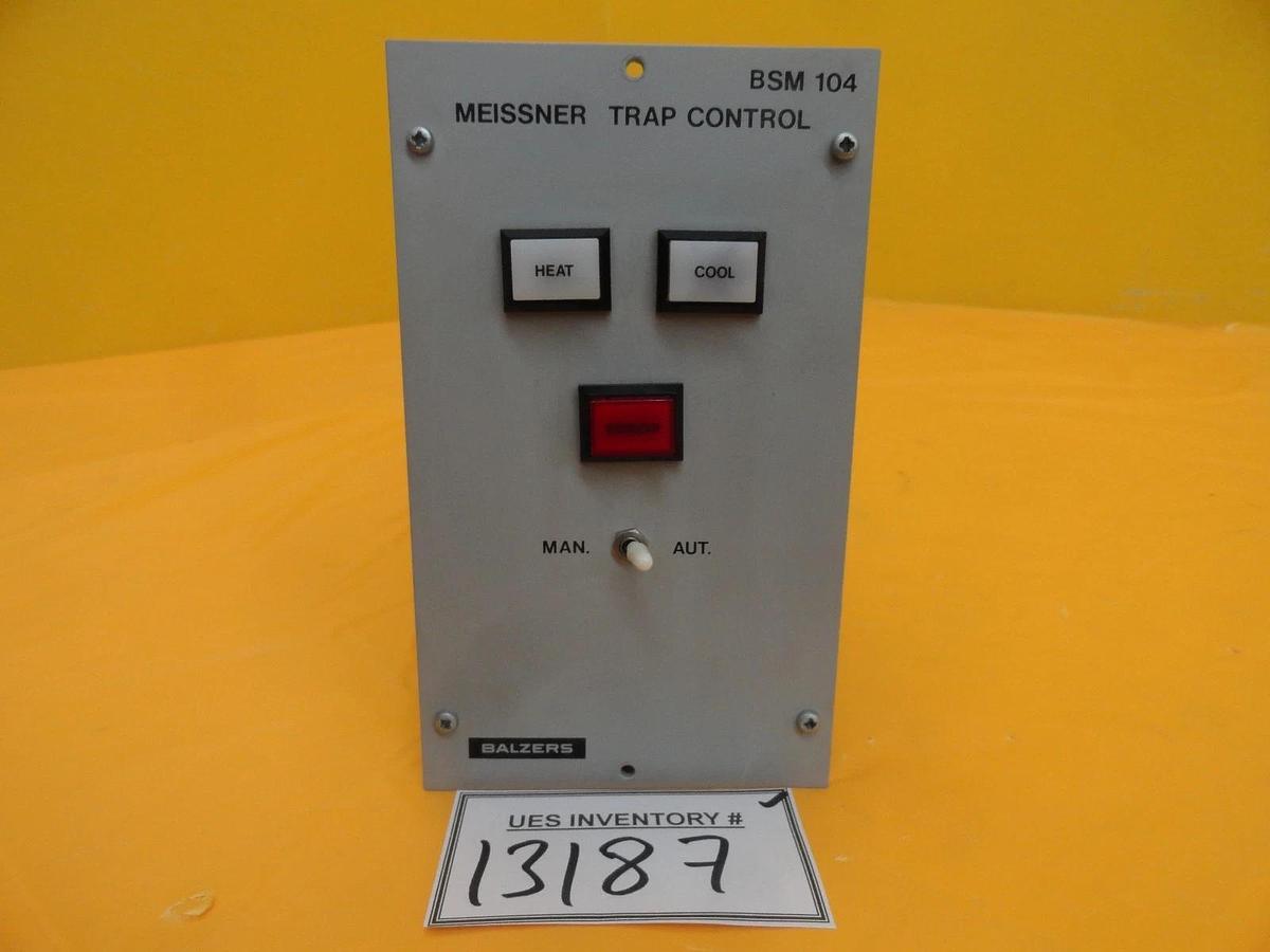 Used Balzers BG M61 001 Meisser Trap Control Module BSM 104 BSM104 Used Working