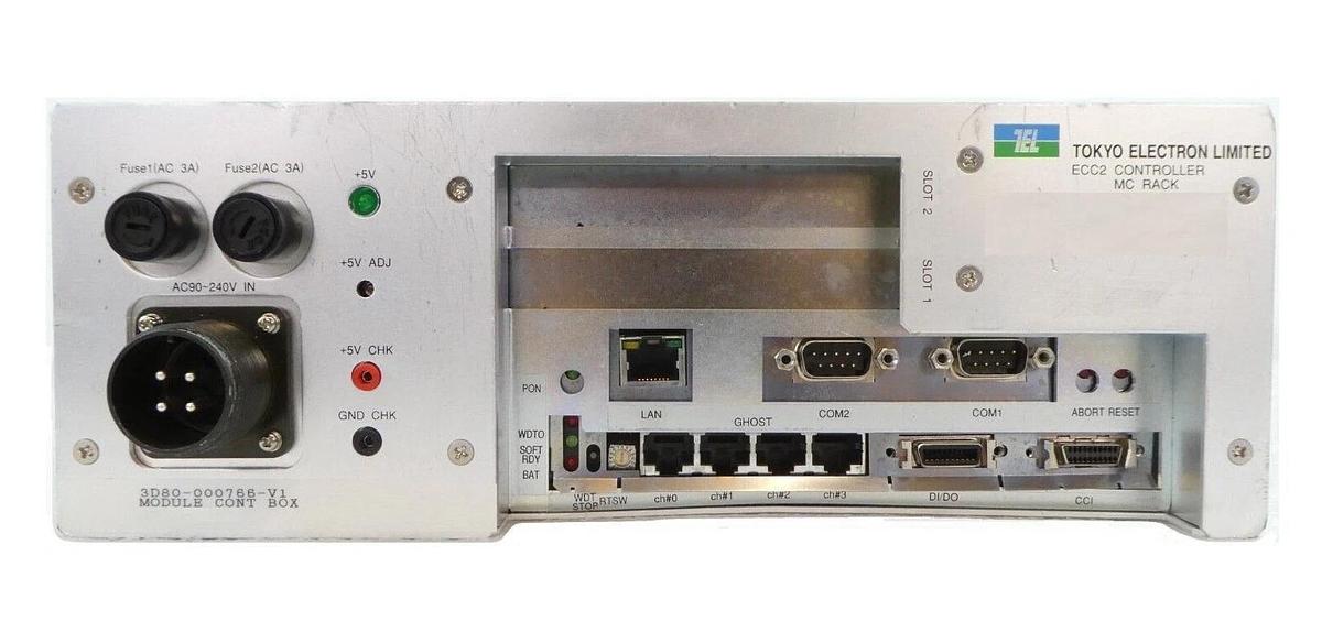 Used TEL Tokyo Electron 3D80-000766-V1 ECC2 Controller MC Rack CONT Module Working