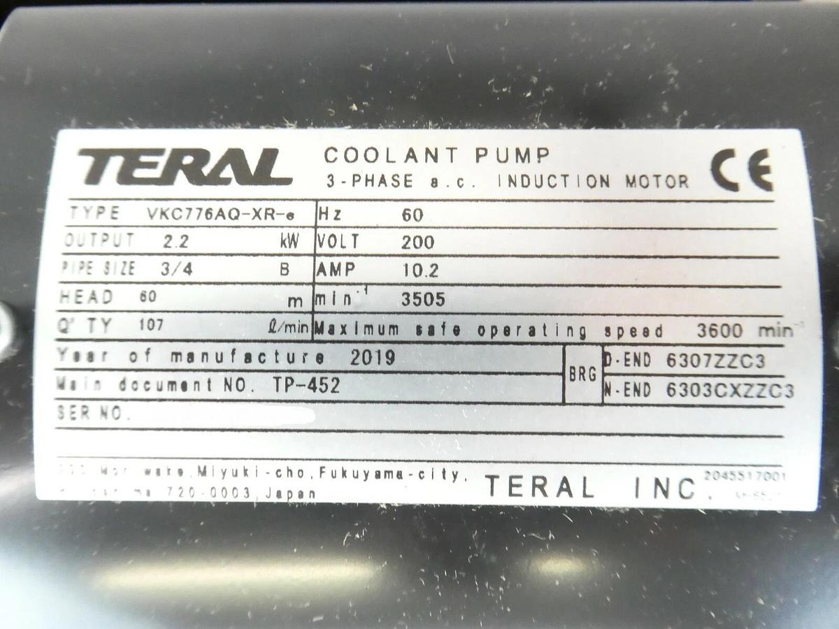 Teral VKC776AQ-KR-e Coolant Pump TEL Tokyo Electron 5014-004388-12 New