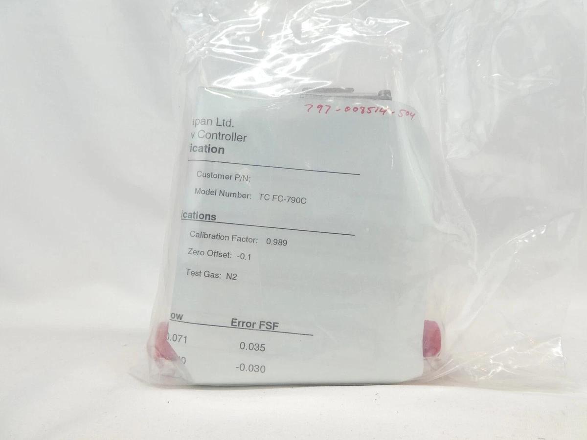 Aera TC FC-790C Mass Flow Controller FC-790C 200 SCCM O2 Lam 797-008514-504 New