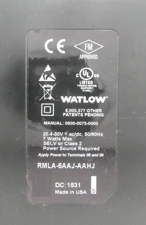 Used Watlow EZ-ZONE Temperature Controller RMLA-5AAJ-AAHJ RMFA-1AAA-AAHB RMZ4-16AA