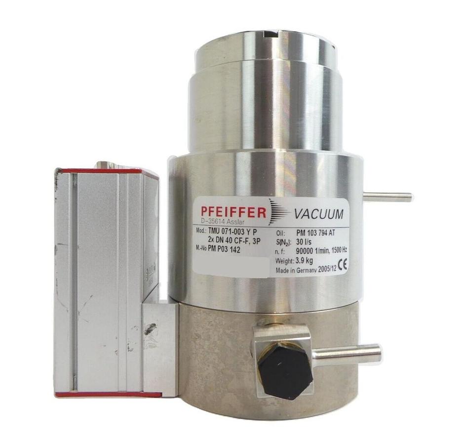 Used TMU 071-003 Y P Pfeiffer PM P03 142 Turbomolecular Pump w/TC100 Turbo Working