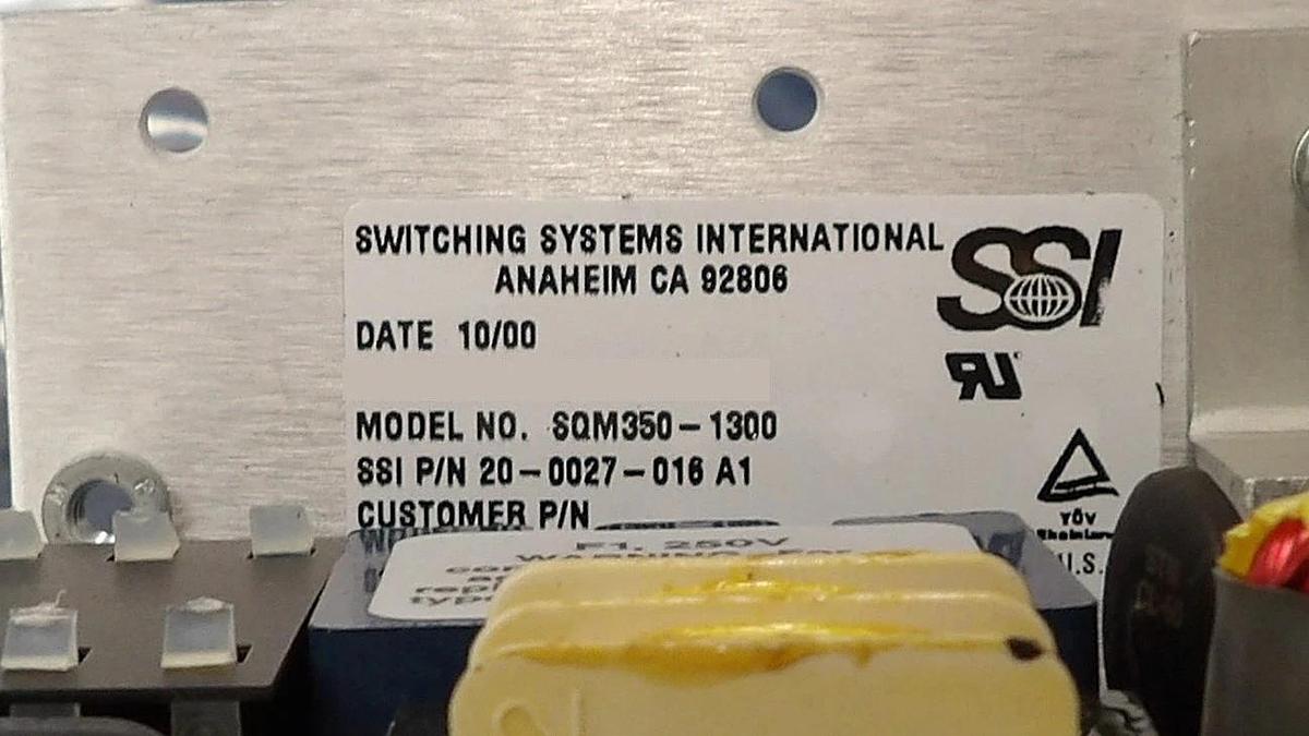 Used SSI Switching Systems International 20-0027-016 A1 Power Supply Working Surplus