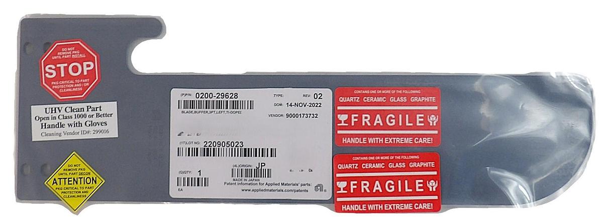 AMAT Applied Materials 0200-29628 Blade Buffer 3PT Left Ti-Doped Effector New