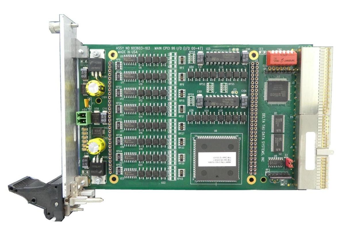 Used Delta Tau Data Systems 603603-103 cPCI 48 I/O PCB Card AMAT 0190-15384 Working