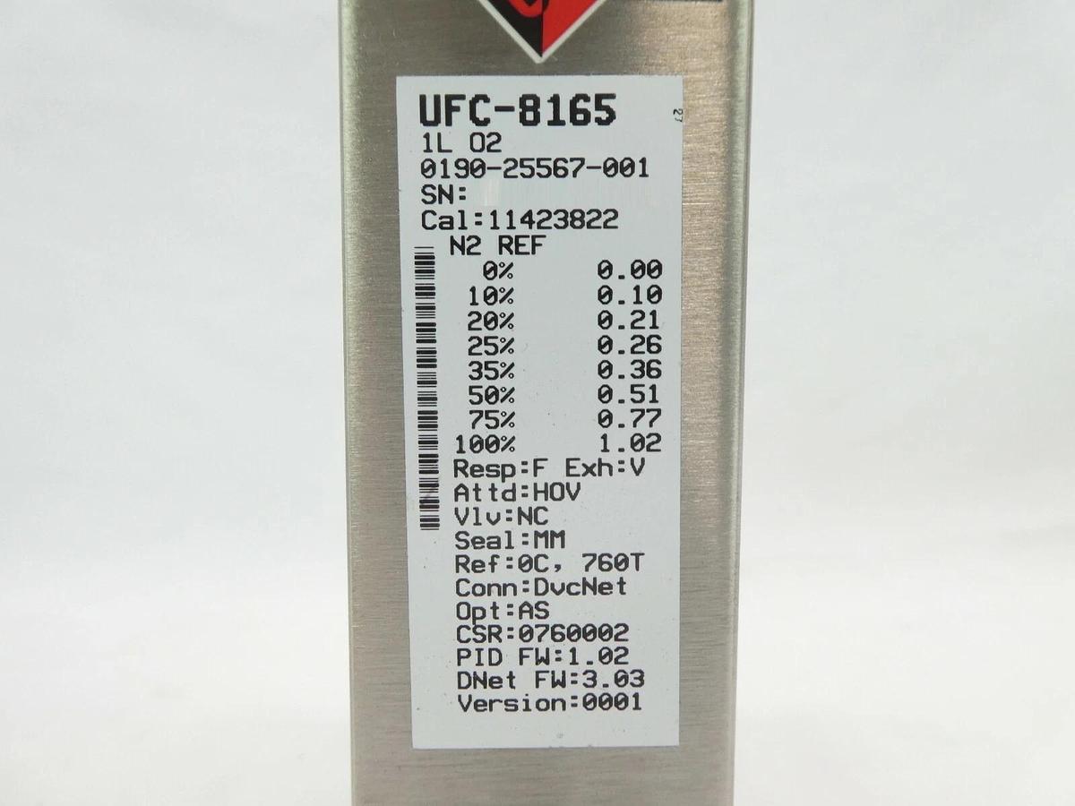 Used Celerity UFC-8165 Mass Flow Controller MFC AMAT 0190-25567 1L O2 Working Spare