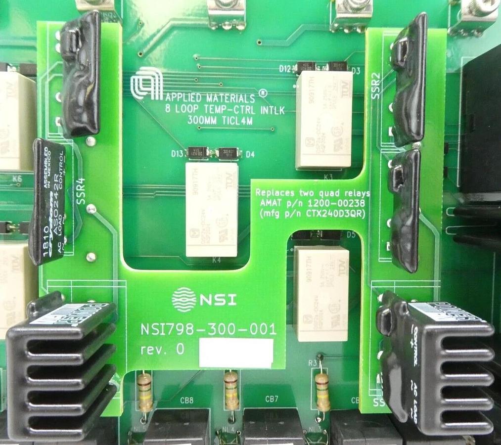 Used AMAT 0100-01871 8 Loop Temperature Control Interlock PCB 300mm Working Surplus