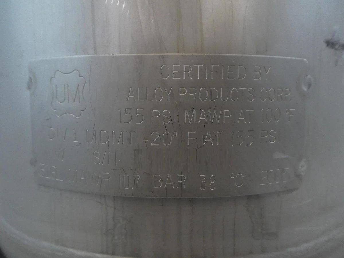 Used Alloy Products 72 20L 5G Photoresist EBR Solvent Stainless Tank Lot of 2 Working
