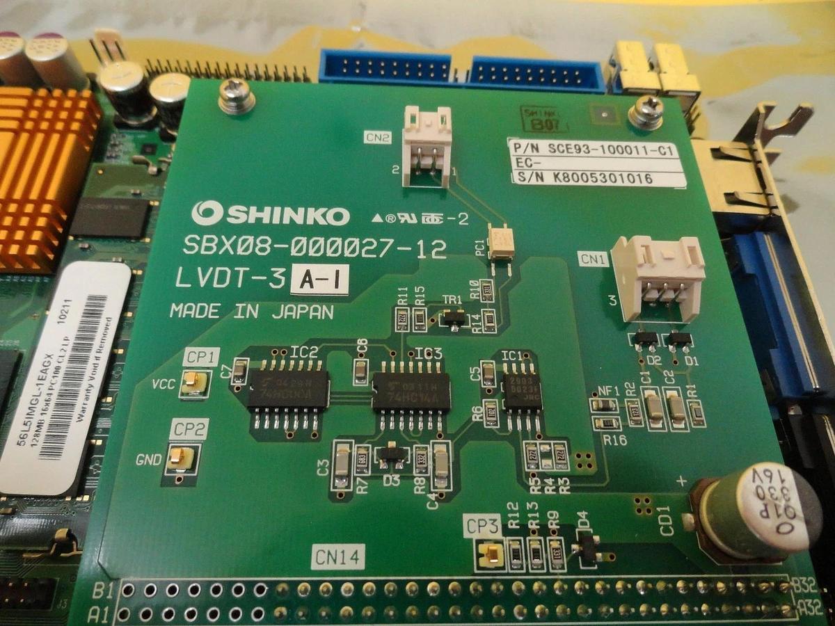 Used Shinko SCE93-100011-C1 SBC LVDT-3A-1 PCB Card SBX08-000027-12 TEL T-3044SS Used
