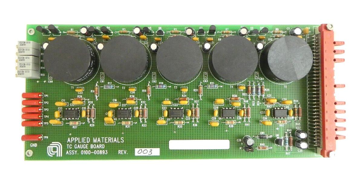 Used AMAT Applied Materials 0100-00893 TC Gauge PCB Card No Face Working Surplus