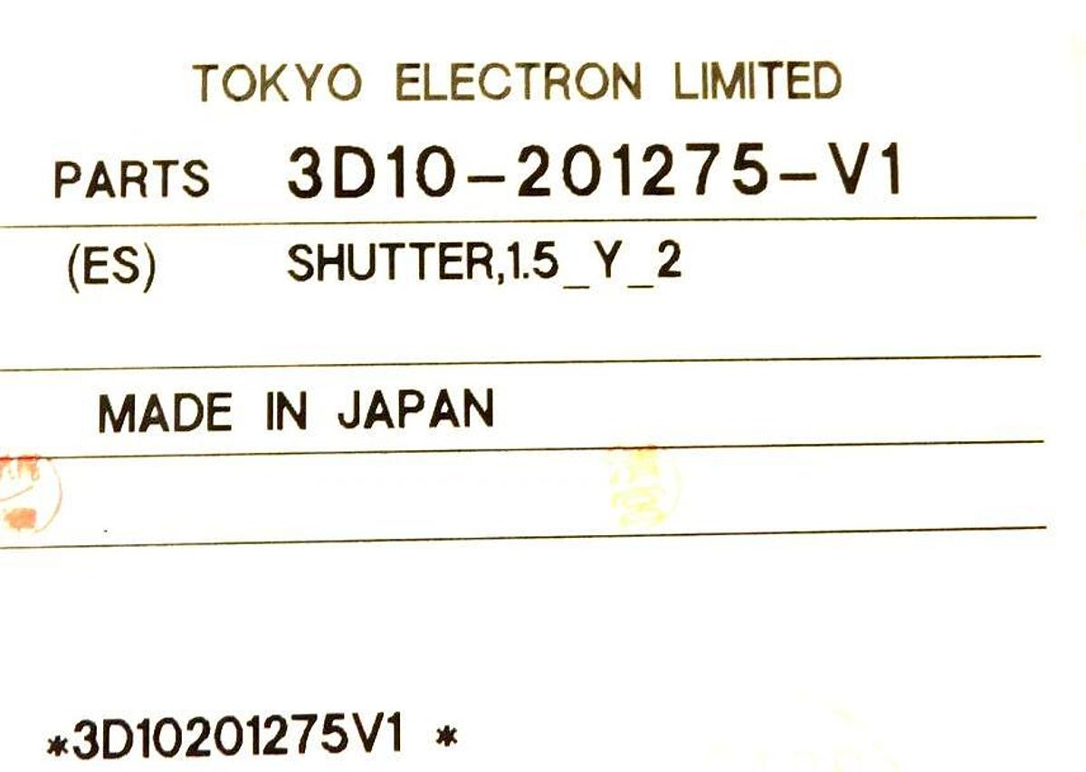 TEL Tokyo Electron ES3D10-201275-V1 Etch System Shutter Assembly 1.5 New Surplus
