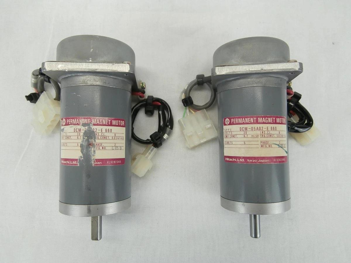 Used Hitachi DCM-05A02-E 660 Permanent Magnet Motor Reseller Lot of 2 Used Working