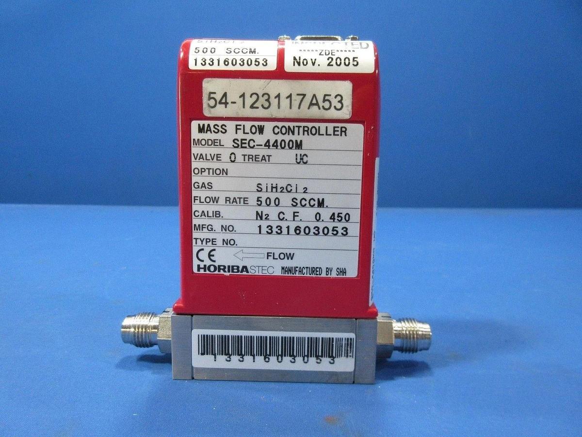 Used Horriba STEC SEC-4400M Mass Flow Controller MFC 500 SCCM SiH2Ci2 Used Working
