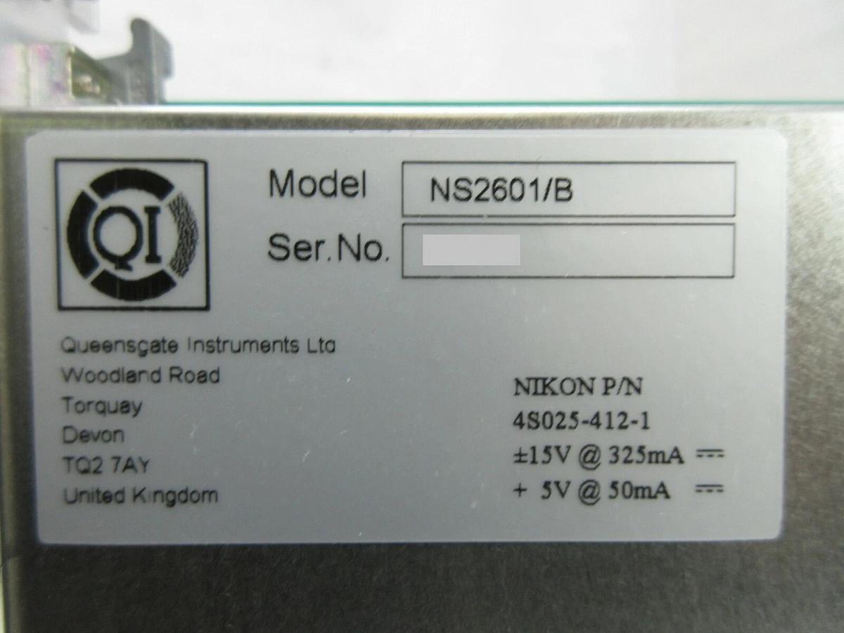 Used QI Queensgate Instruments NS2601/B Controller PCB Card Nikon NSR-S620D Working