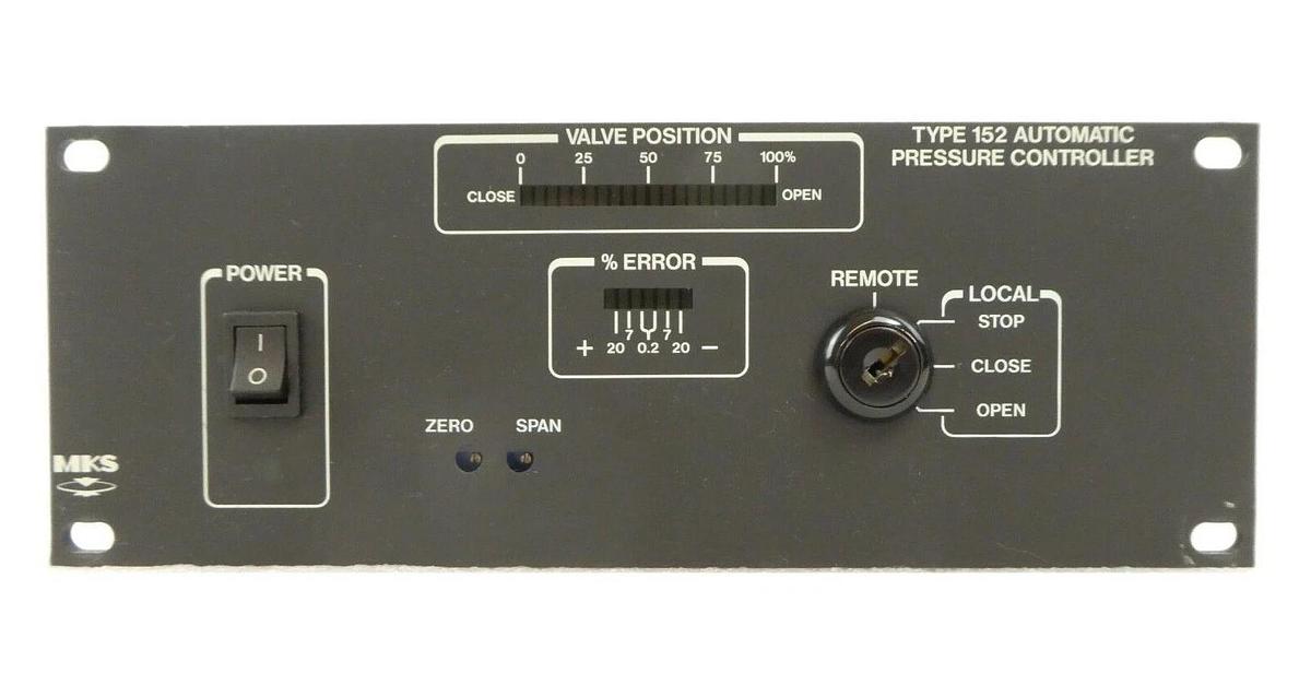 Used MKS Instruments 152H-P0 Automatic Pressure Controller Type 152 No Key Working