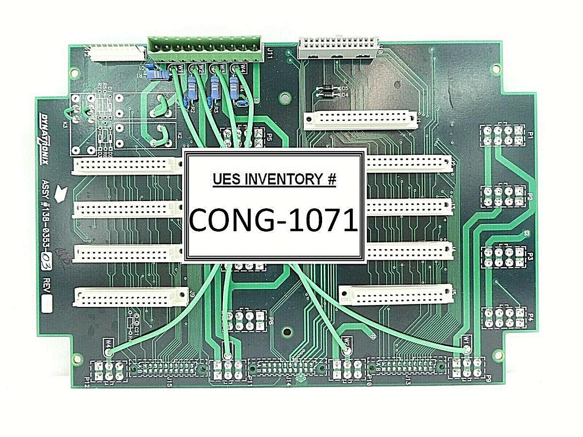 Used Dynatronix 138-0353-03 Backplane Board PCB 190-0353-01 Working Surplus