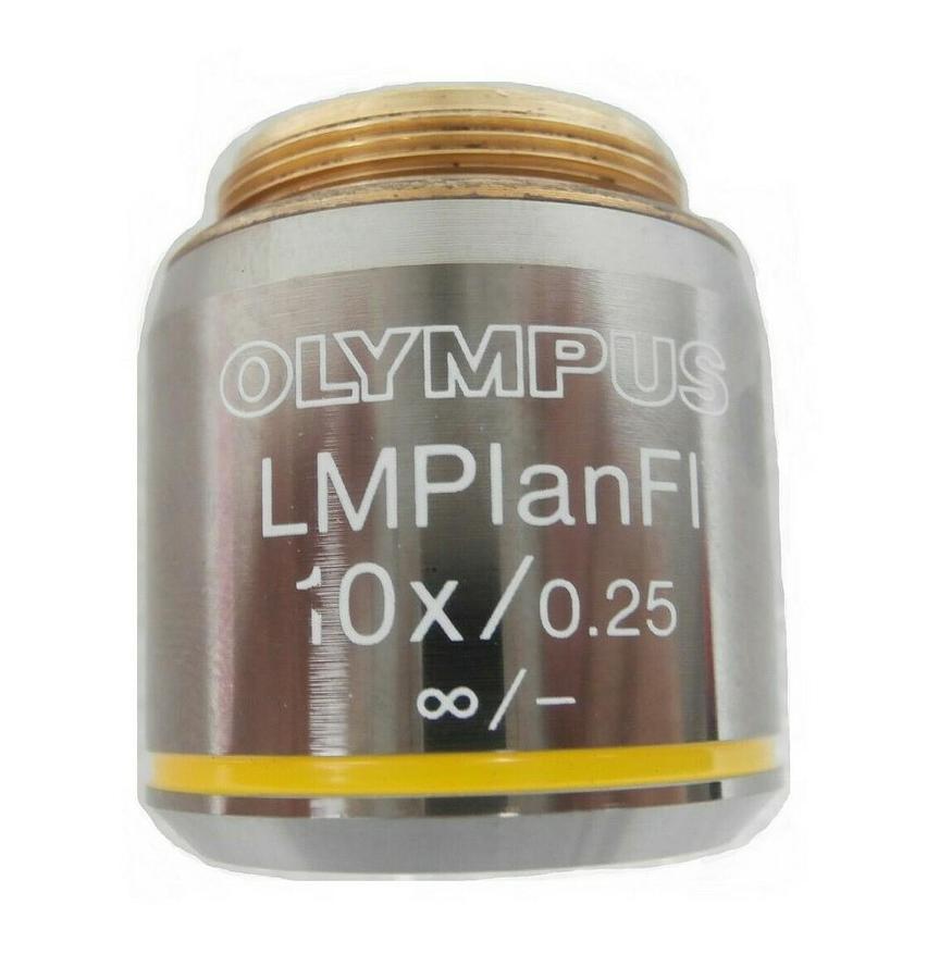 Used Olympus Microscopy LMPlanFI 10x/0.25 ∞/- Microscope Objective LM Plan FI Working