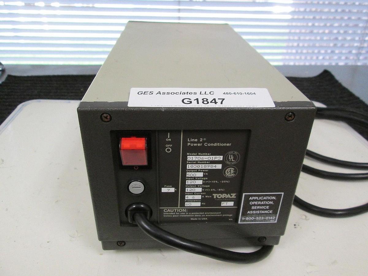 Used TOPAZ 01706-01P3 Line 2 Power Conditioner 500 VA