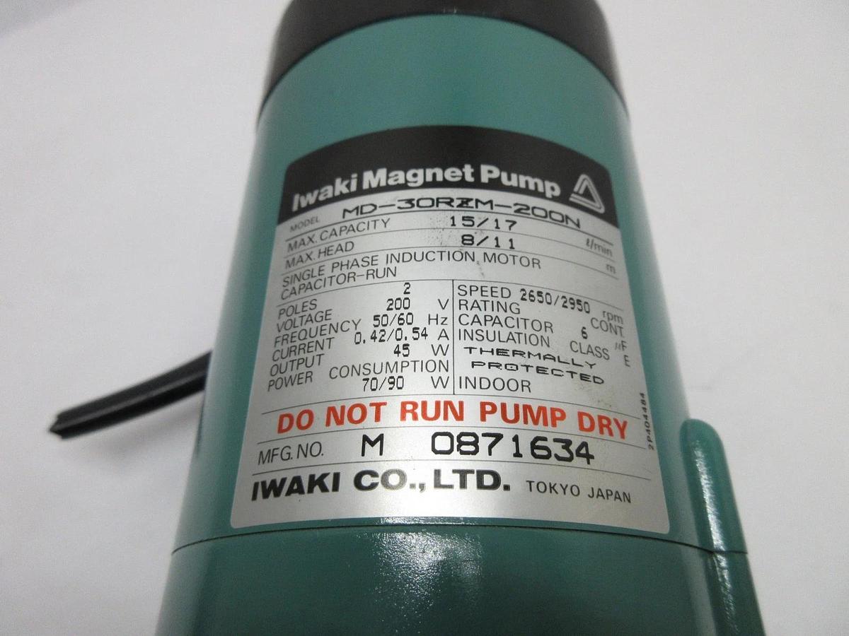 Used Iwaki MD-30RZM-200N Magnet Pump Used Working