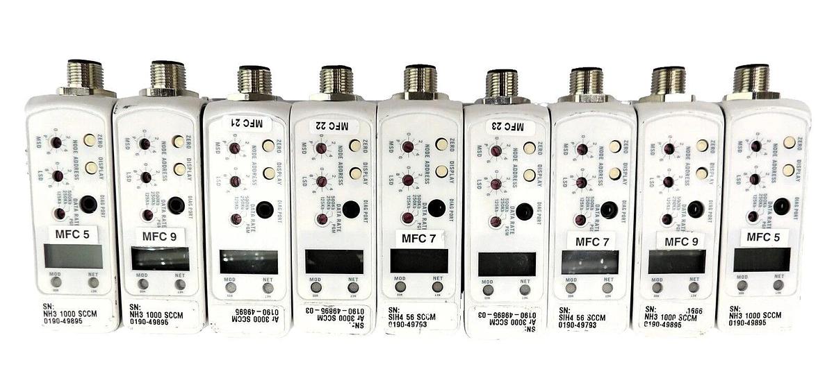 Used Brooks Instrument GF125CXXC Mass Flow Controller MFC Lot of 9 Working Surplus