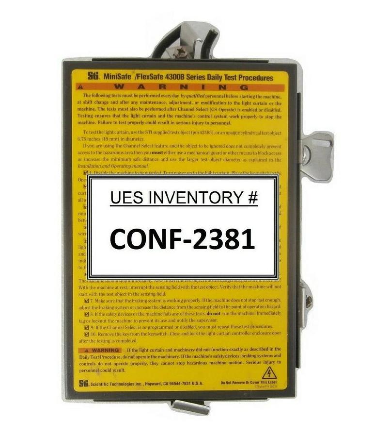 Used Sti 43268-08 Light Curtain Controller MiniSafe/FlexSafe 4300B Series MS4332B