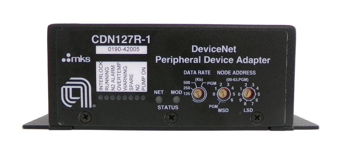Used MKS Instruments CDN127R-1 DeviceNet Peripheral Adaptor AMAT 0190-42005 Working