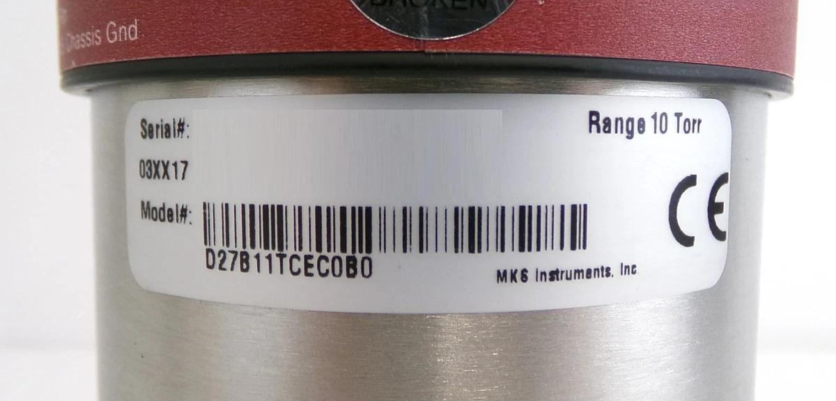 Used MKS Instruments D27B11TCEC0B0 Baratron Dual Range Manometer Working Surplus