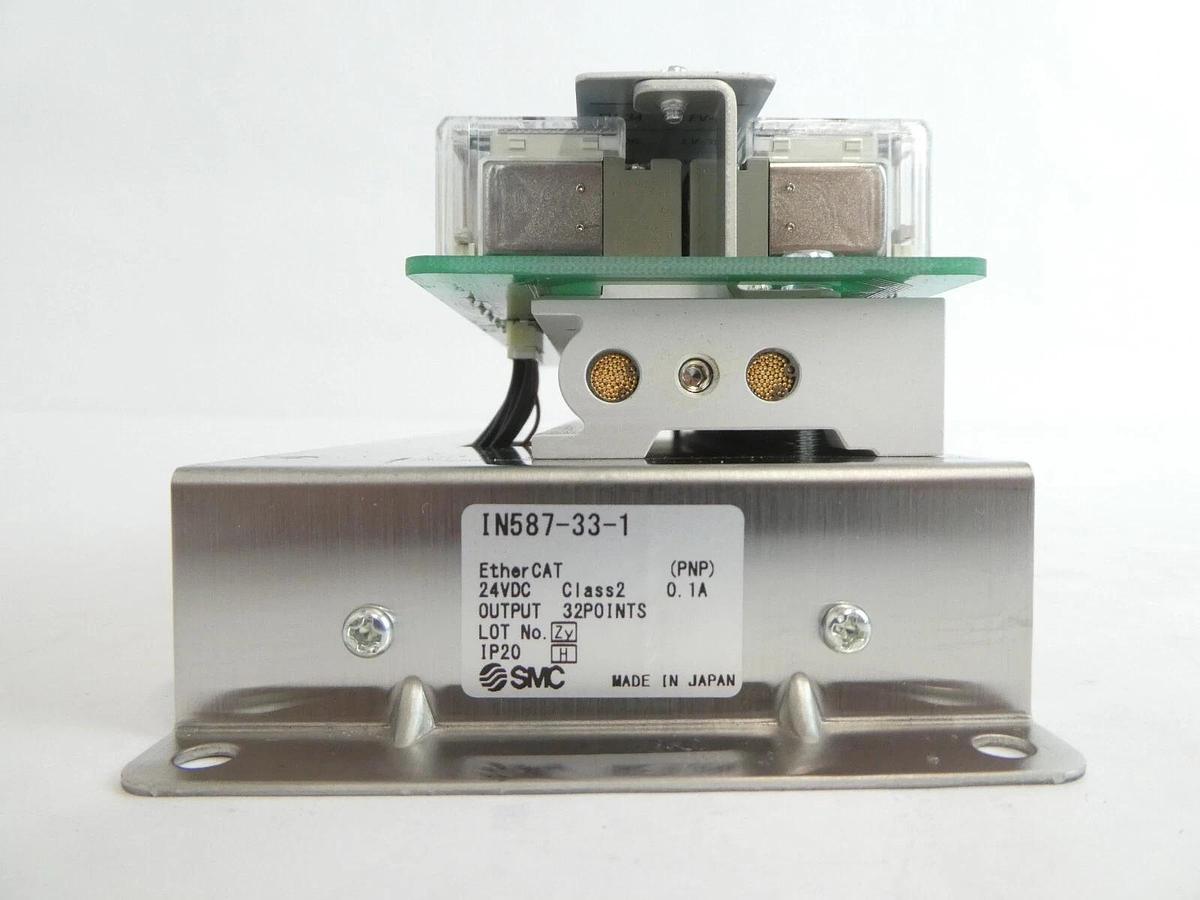 Used SMC IN587-33-1 32-Point EtherCAT Pneumatic Manifold Assembly Working Surplus