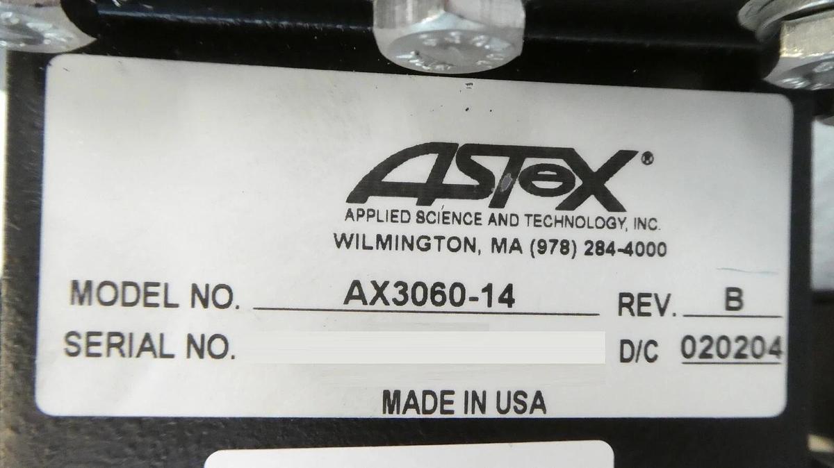 Used ASTeX Applied Science & Technology AX3060-14 RF Match SmartMatch MKS Working