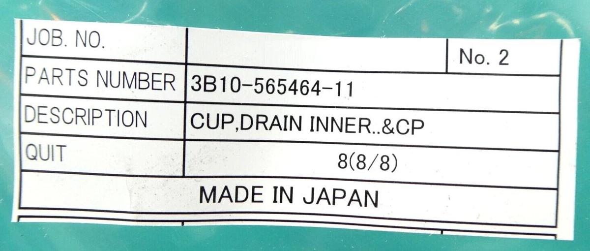 TEL Tokyo Electron 3B10-565464-11 Inner Drain Cup Set of 4 New Surplus
