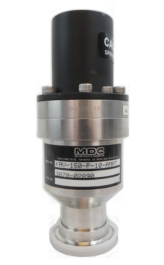 Used MDC Vacuum Products KAV-150-P-10-AMAT Pneumatic Angle Valve 3870-02890 Working