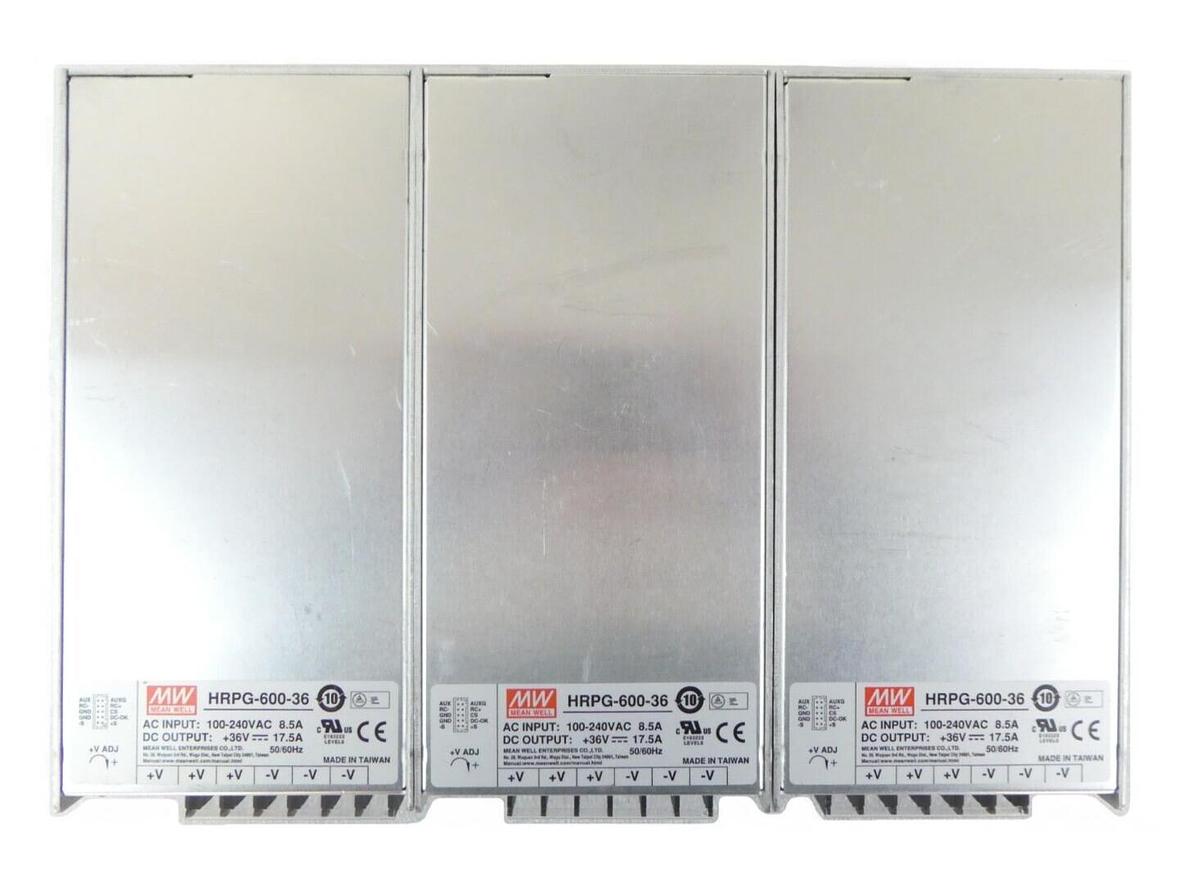 Used Mean Well HRPG-600-36 Power Supply Reseller Lot of 3 Working Surplus