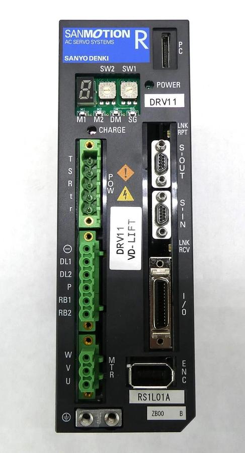 Used Sanyo Denki RS1L01AZB00 Servo Drive SANMOTION R Reseller Lot of 4 Working