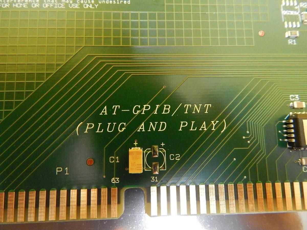 Used National Instruments AT-GPIB/TNT Plug and Play PCB Card 183663C-01 Used Working