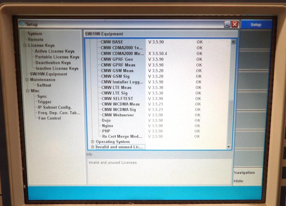 Used Rohde & Schwarz 1201.0002K50 Wideband Radio Tester CMW 500 Working Surplus