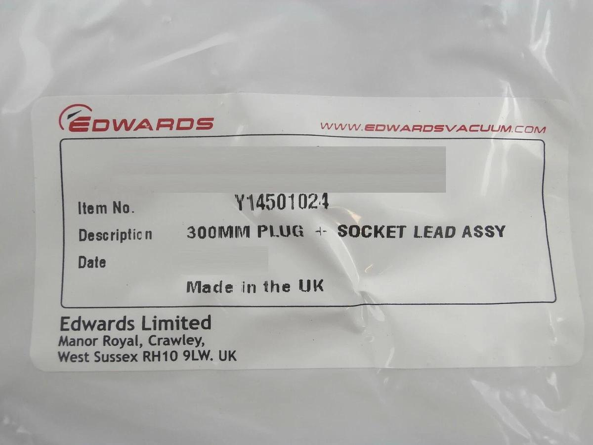 Used Edwards Y14501024 300mm Plug Socket Lead Assembly Reseller Lot of 12 New Surplus