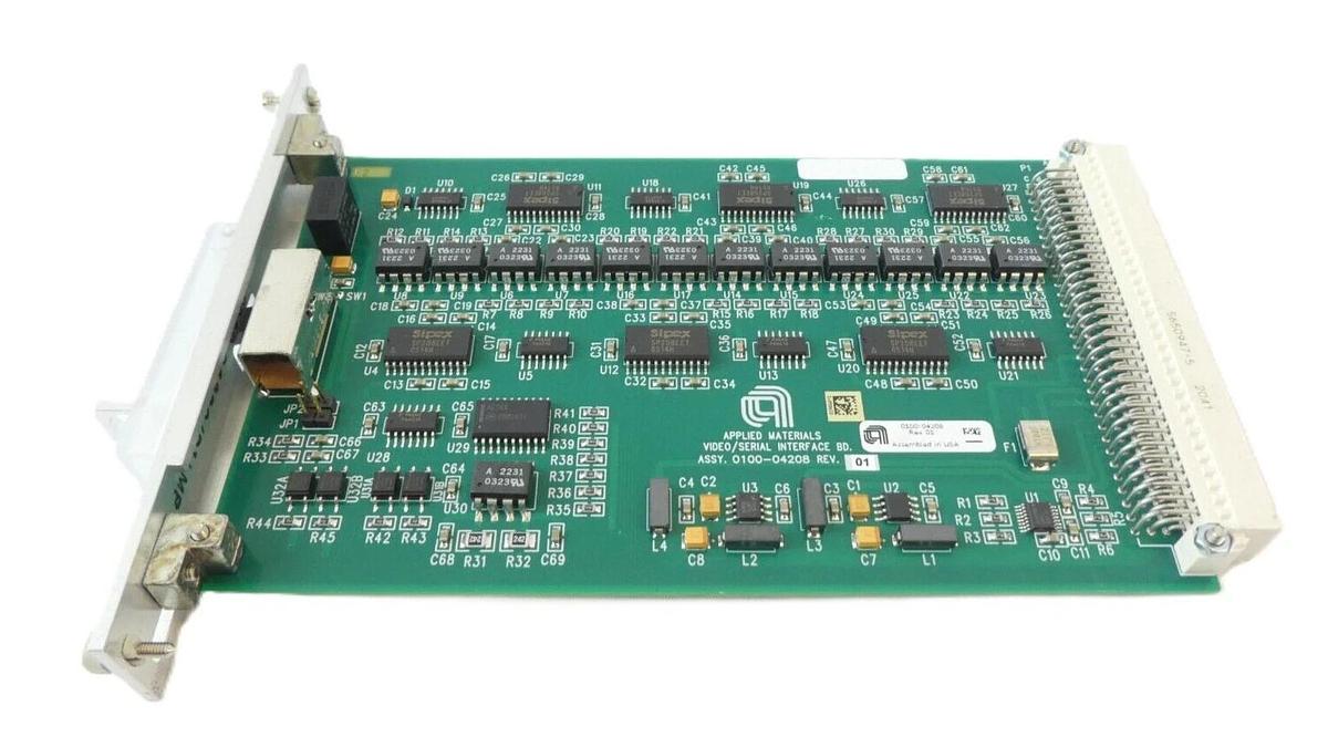 Used AMAT Applied Materials 0100-04208 Video/Serial Interface PCB Working Surplus