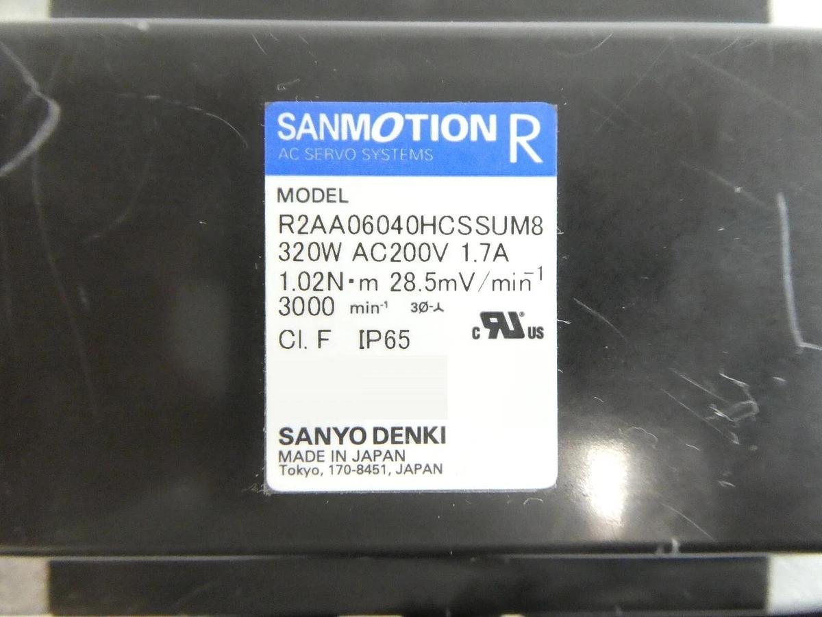 Used Sanyo Denki R2AA06040HCSSUM8 AC Servo Motor SANMOTION R Lot of 2 Working