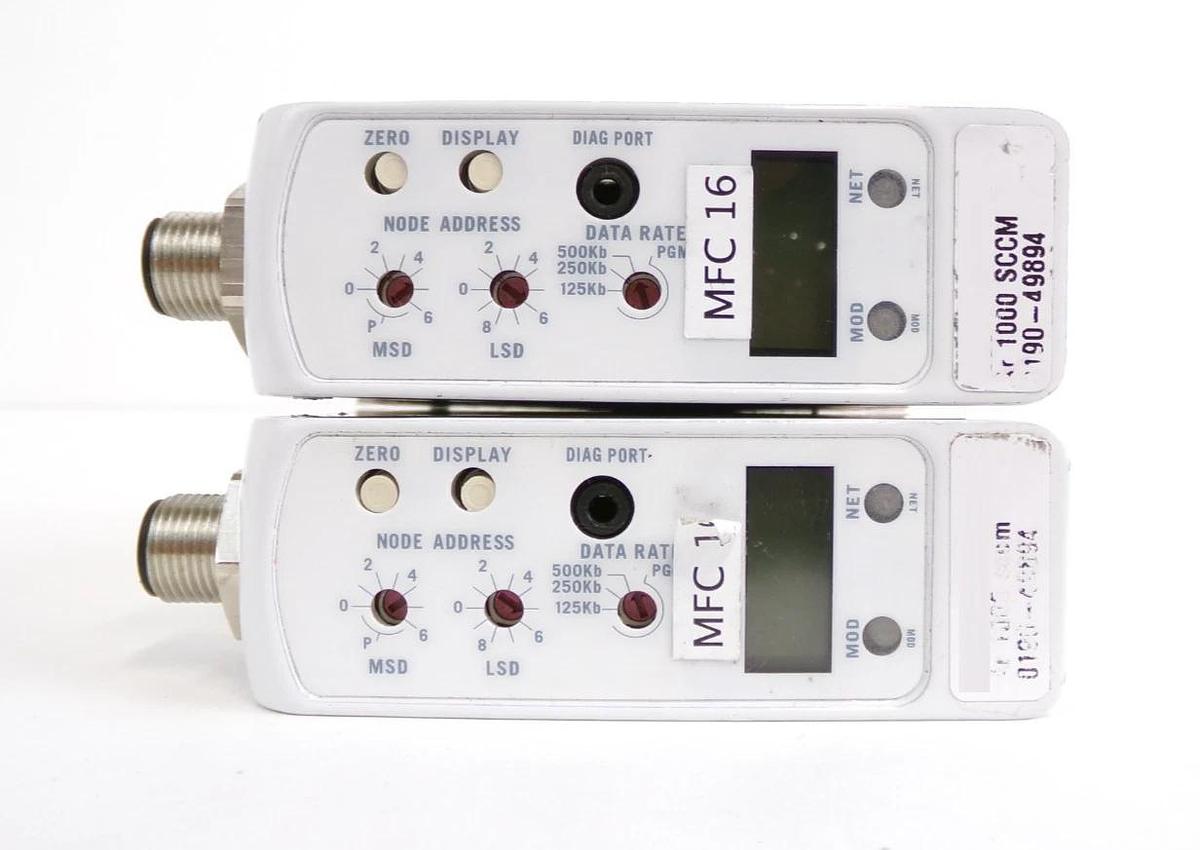 Used Brooks Instrument GF125C-108442 Mass Flow Controller MFC Lot of 4 Surplus