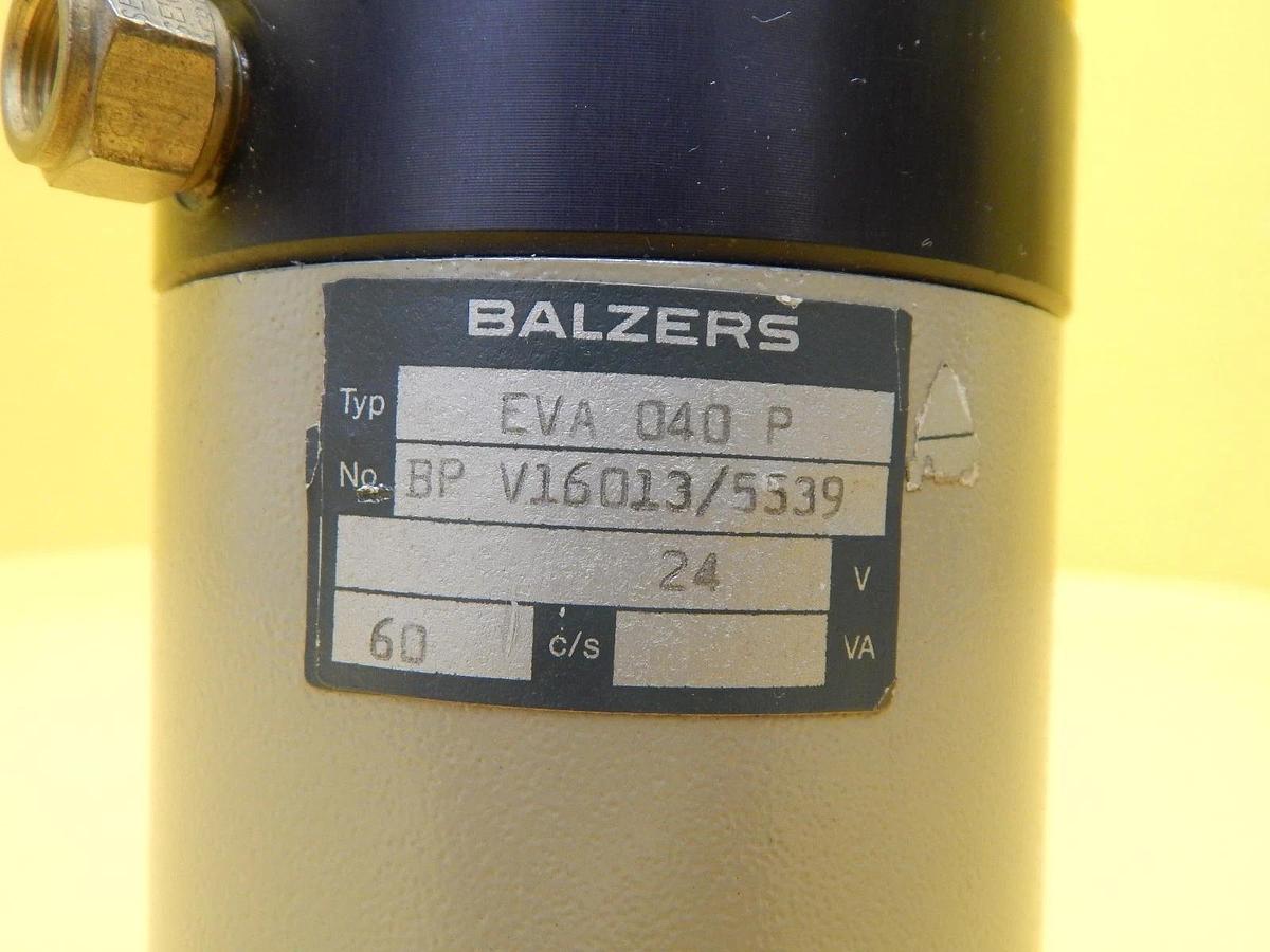 Used Balzers BP V16 013 Vacuum Right Angle Valve EVA 040 P BPV16013 Used Working