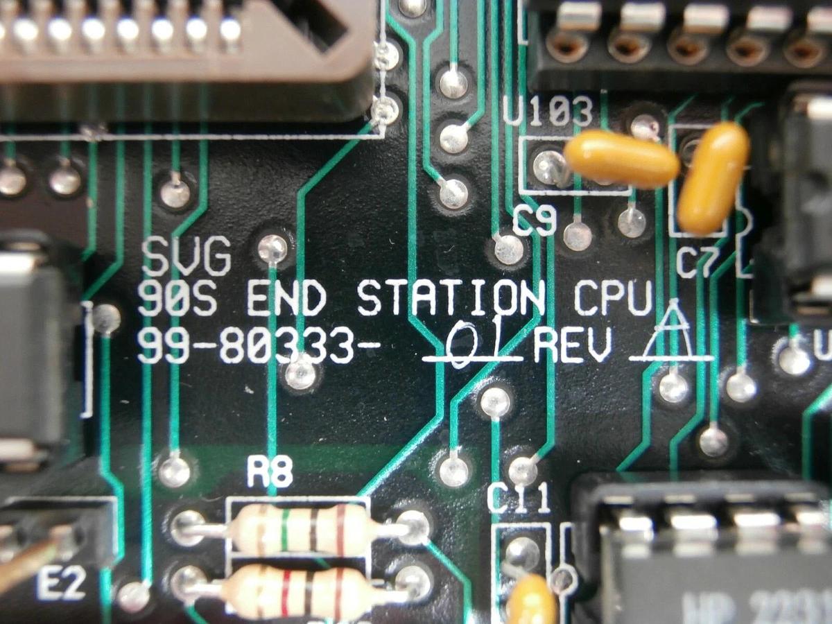 Used SVG Silicon Valley Group 99-80333-01 End Station CPU PCB Rev. A 90S Working