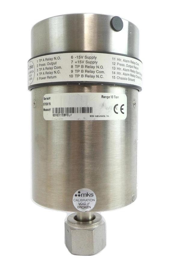 Used MKS Instruments 631C11TBFP Baratron Capacitance Manometer Type 631 Working